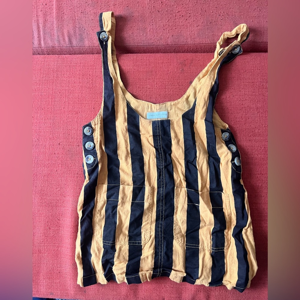 Urban Outfitters Striped Linen Mini Dress Jumper
